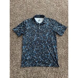 KaiPar Polo Golf Shirt Mens M Multicolor Hawaiian Geometric Performance Stretch